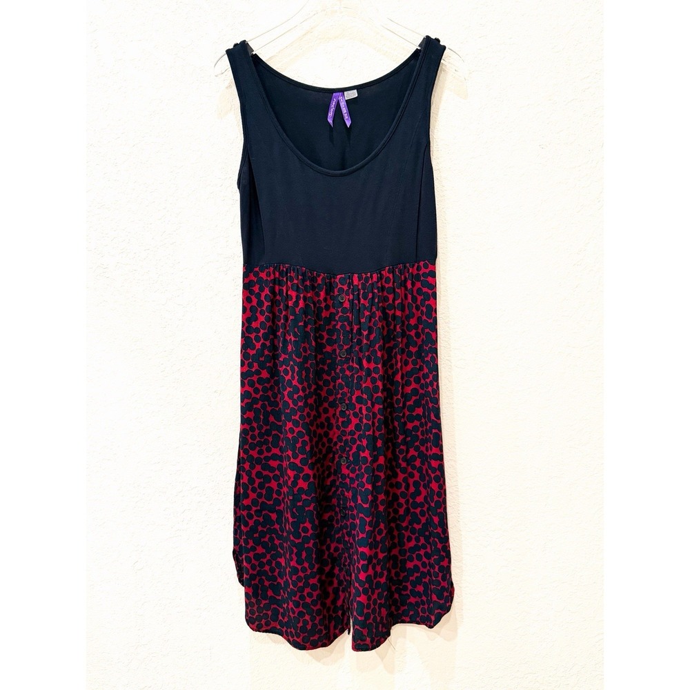 Seraphine Maternity Dress Nursing Friendly Navy Hot Pink Print US 4